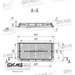 Дождеприемник чугунный большой ДБ2 (В125)-2-36x78
