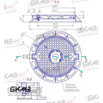Люк чугунный ТМР (С250)-2-60 с запорным устройством